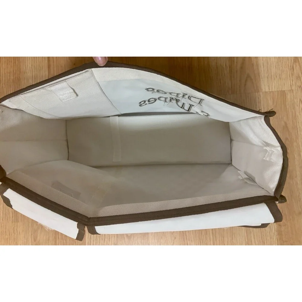 Thirty-One Pack N Pull Organizing Caddy Taupe Gingham Monogram Wipes & Dipes